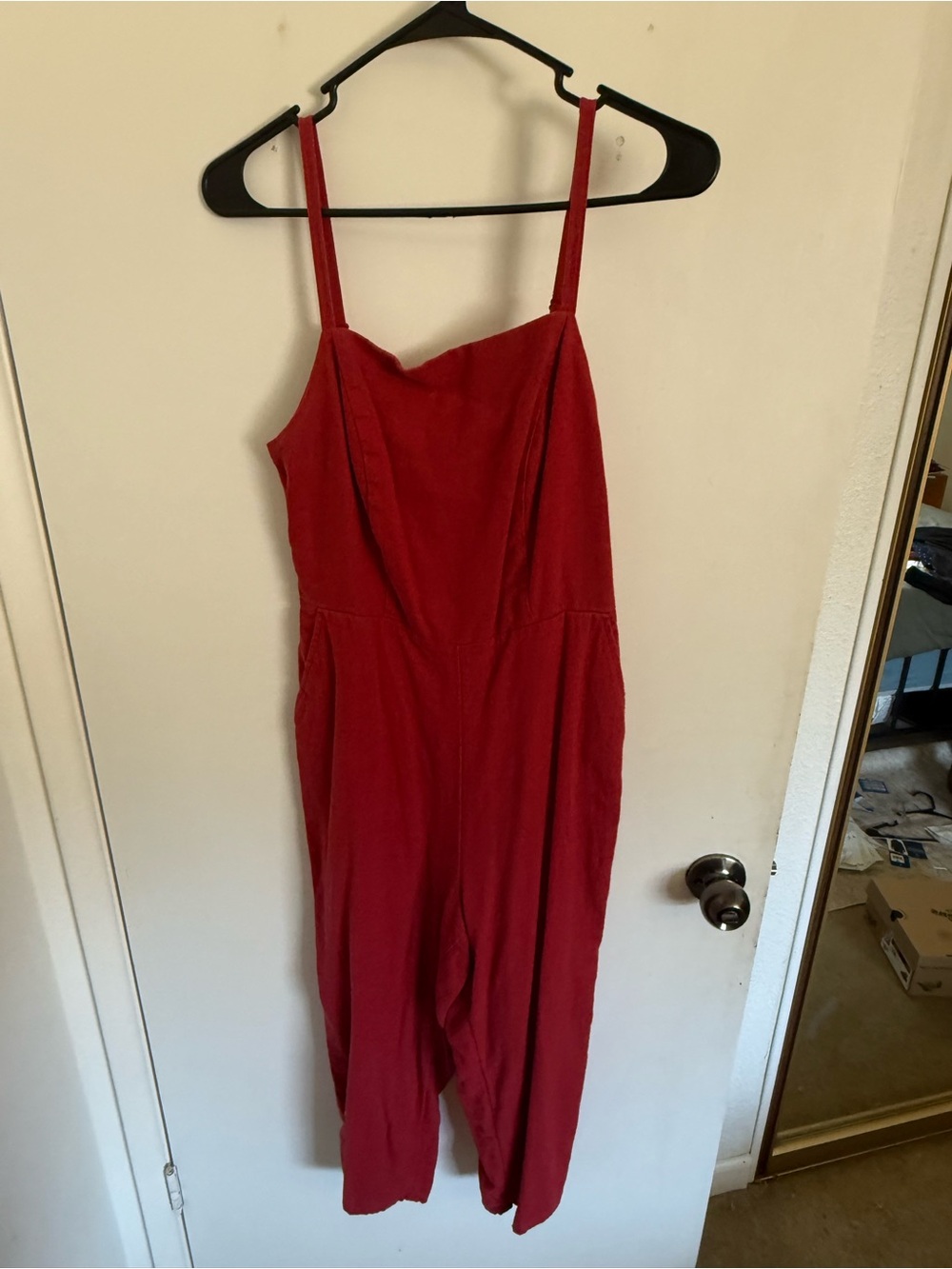 Old Navy Red Spaghetti Strap Jumpsuit